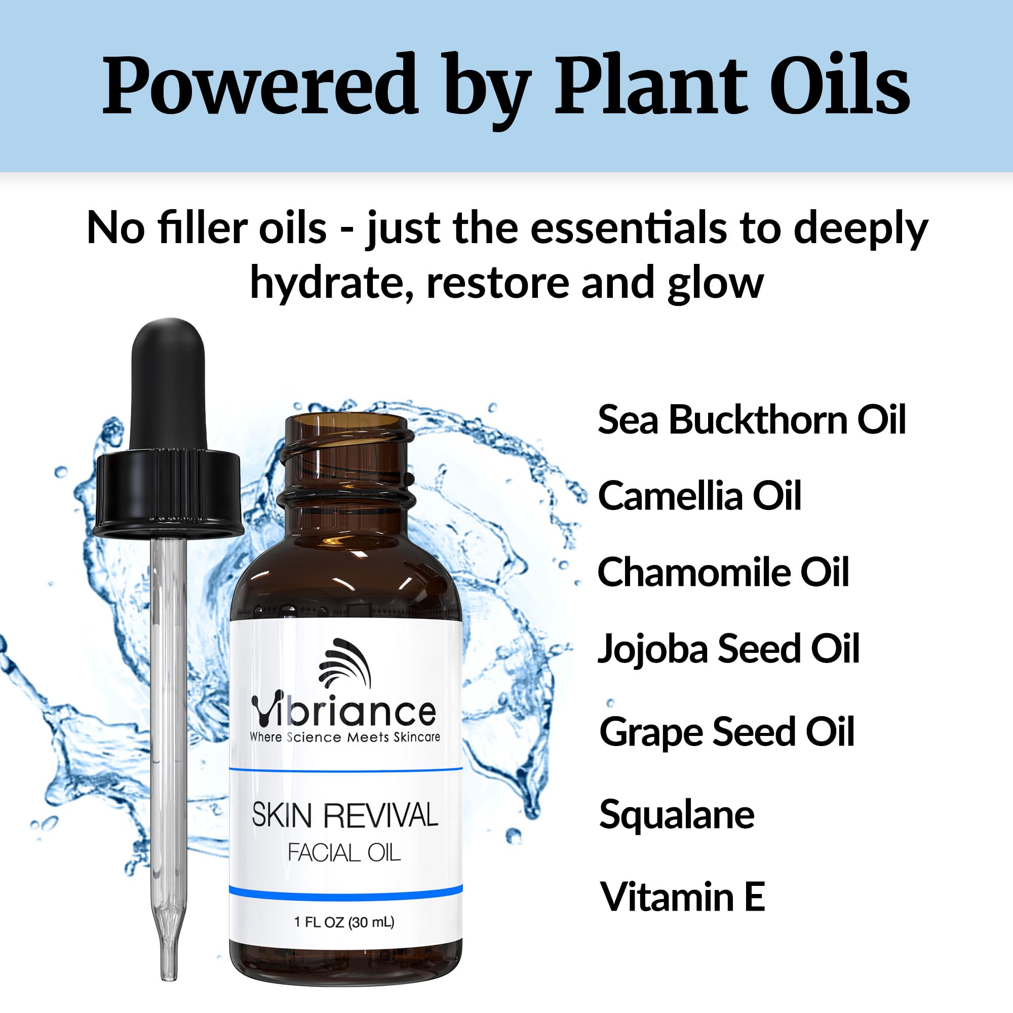 Vibriance Skin Revival Facial Oil – Hydrating, Vegan & Gentle for Dry Skin