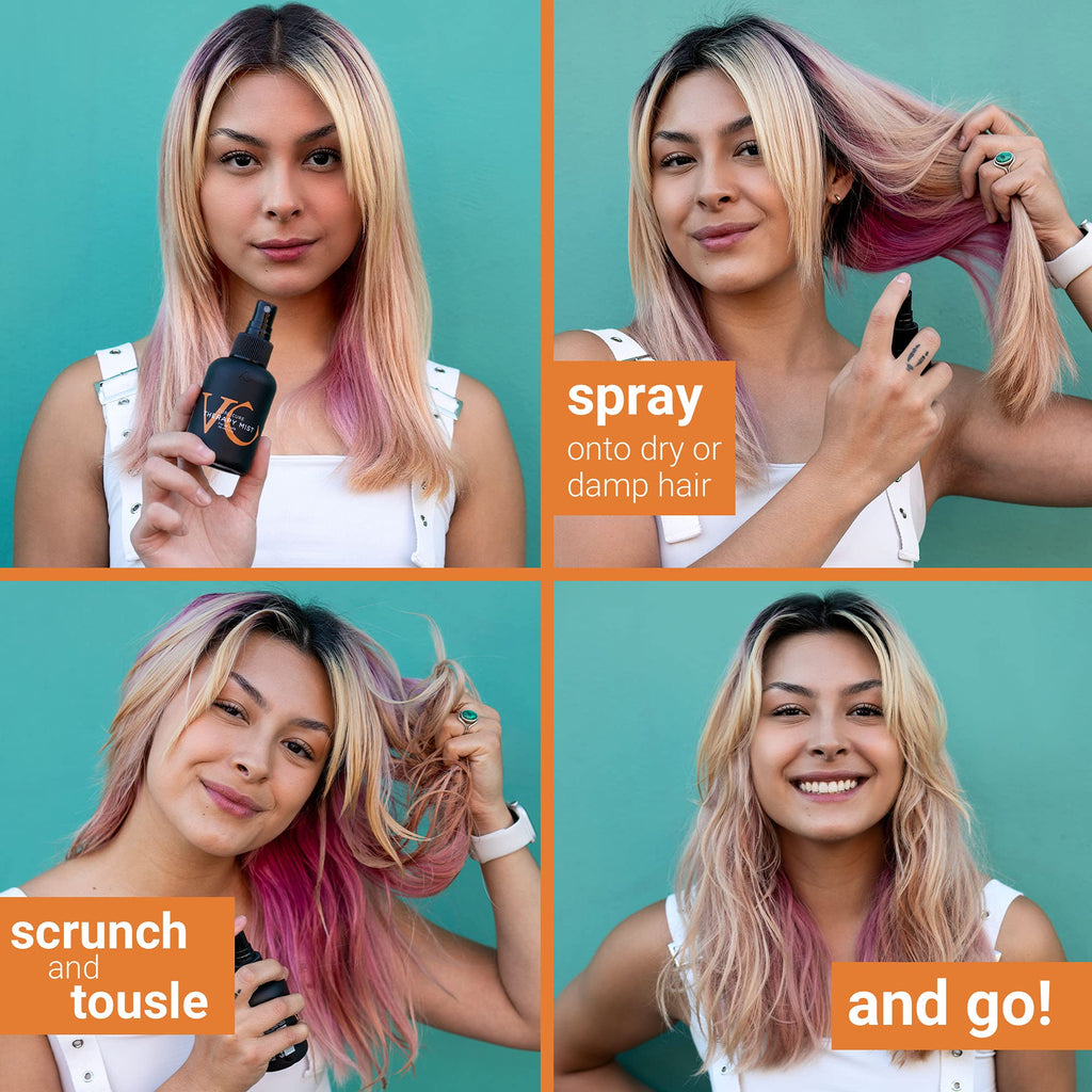 VICIOUS CURL Curlicure Therapy Mist – Leave-In Conditioner Spray for Curly Hair, Anti-Frizz Moisturizer (4 oz)
