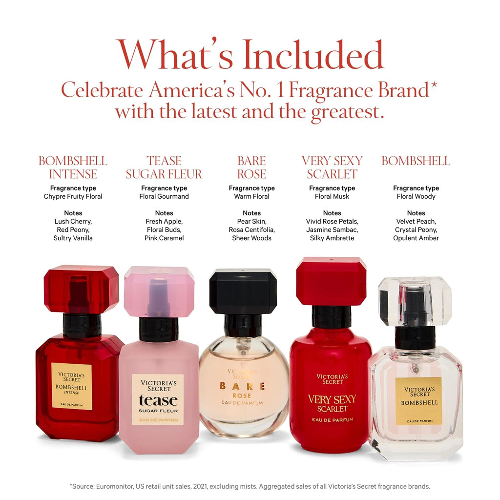 Victoria's Secret Fine Fragrance Discovery Gift Set, 5-Piece Fragrance Giftset