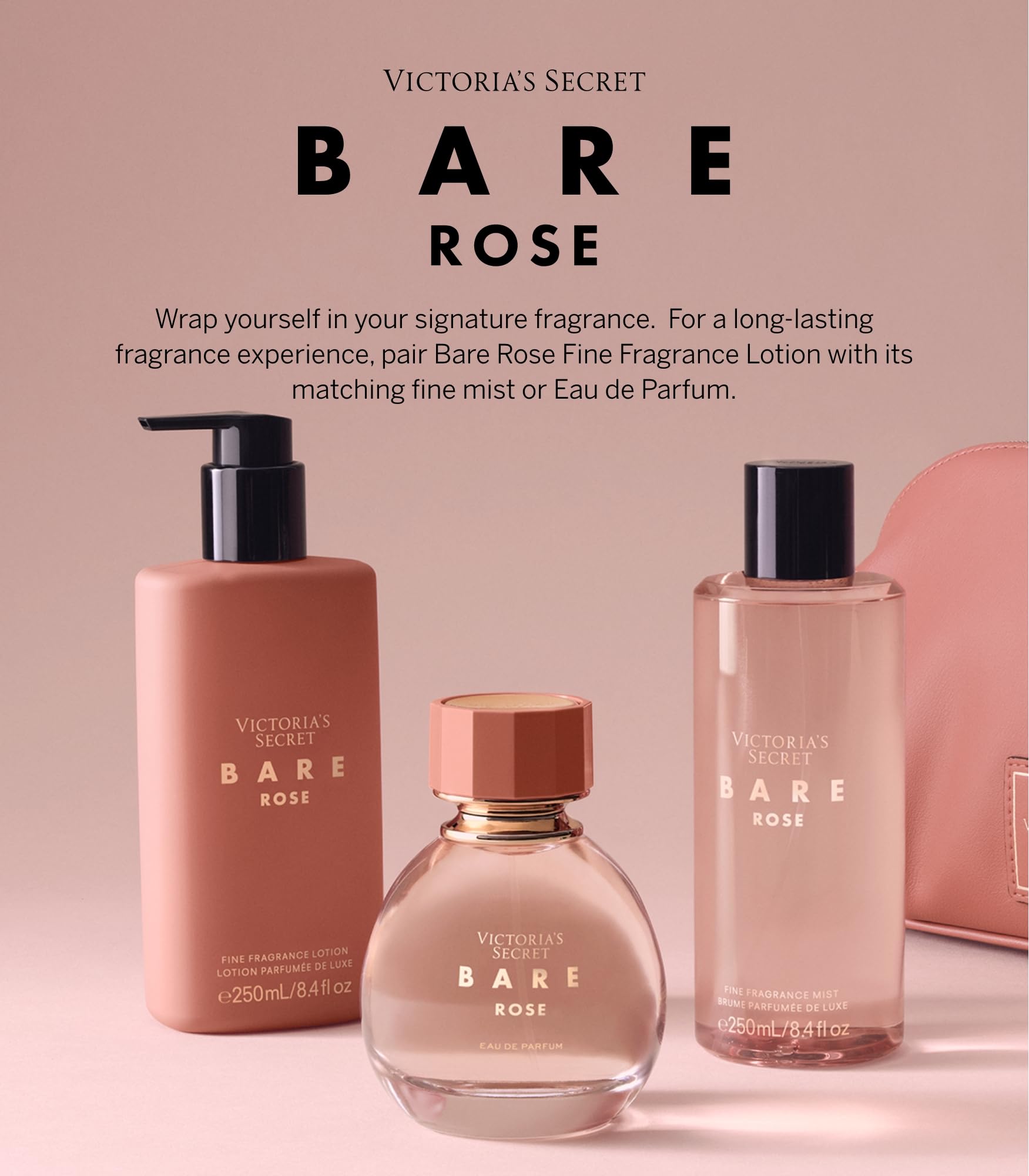 Victoria's Secret Bare Rose Eau de Parfum – 3.4 fl oz | Warm Floral Fragrance