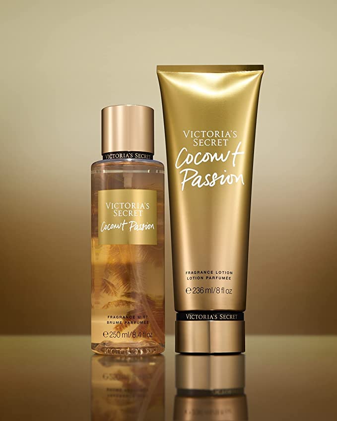 Victoria's Secret Coconut Passion Mist & Lotion Set – 8.4 oz Mist + 8.4 oz Lotion