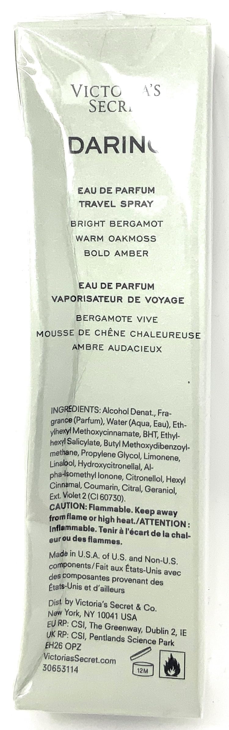 Victoria's Secret Daring Eau De Parfum Travel Spray .23 fl oz
