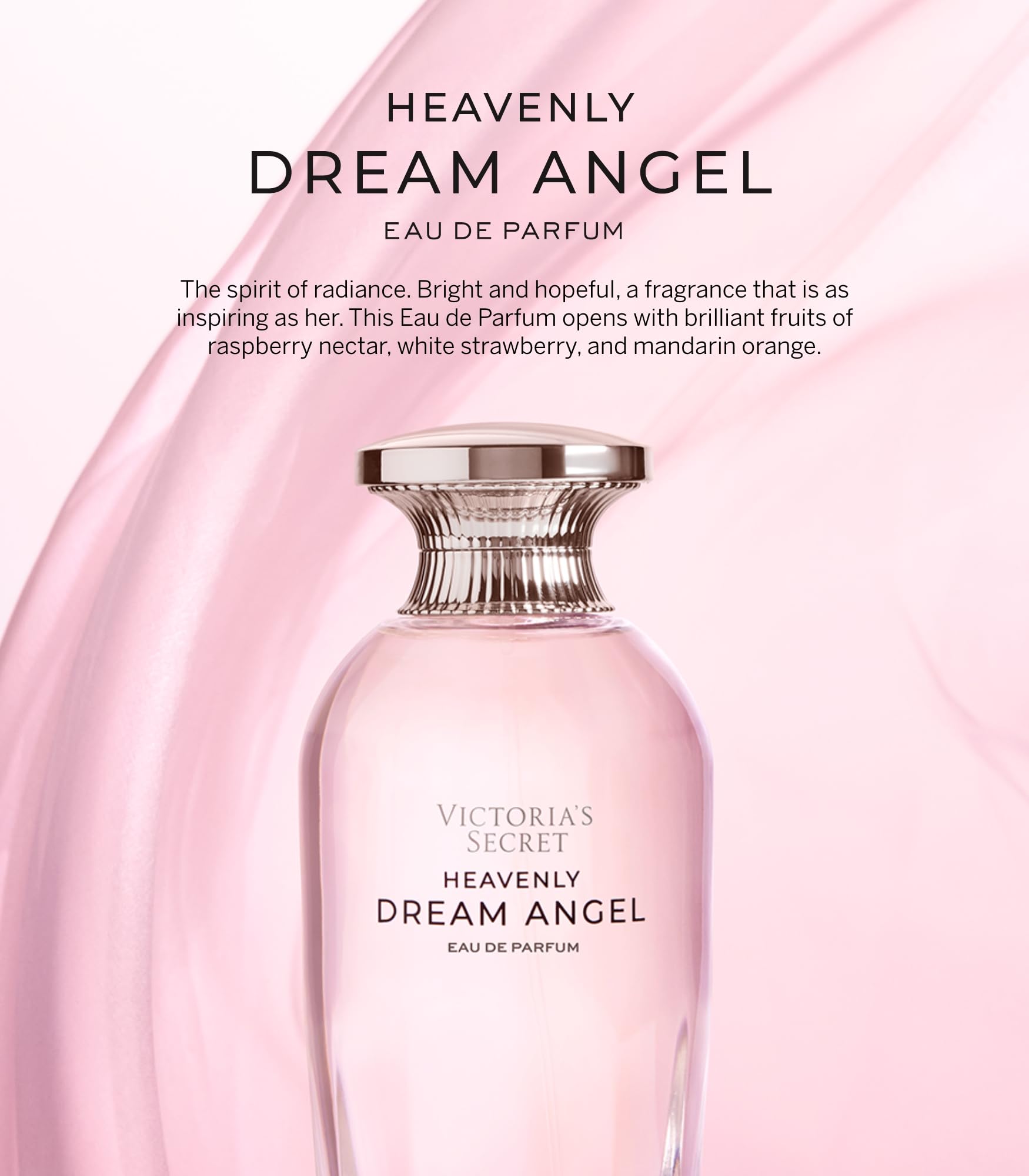 Victoria's Secret Heavenly Dream Angels Eau de Parfum 3.4 oz – Prismatic Musk, Raspberry Nectar & Amber Crystals
