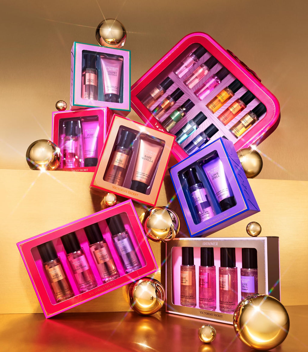 Victoria's Secret Fragrance Mist Collection – 4-Piece Mini Gift Set for Women