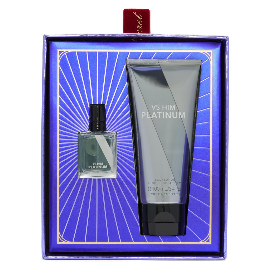 Victoria's Secret Platinum Mini Fragrance Duo Gift Set – Cologne & Travel Lotion