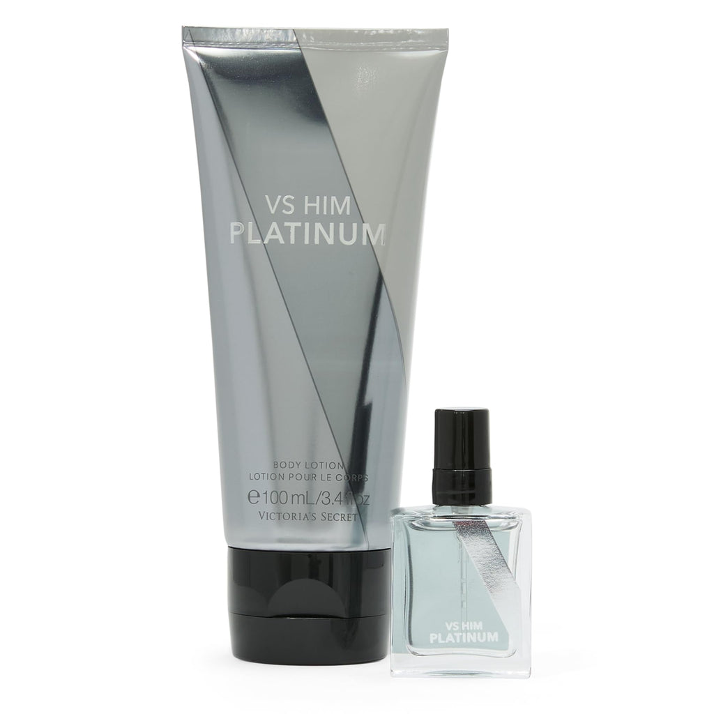 Victoria's Secret Platinum Mini Fragrance Duo Gift Set – Cologne & Travel Lotion