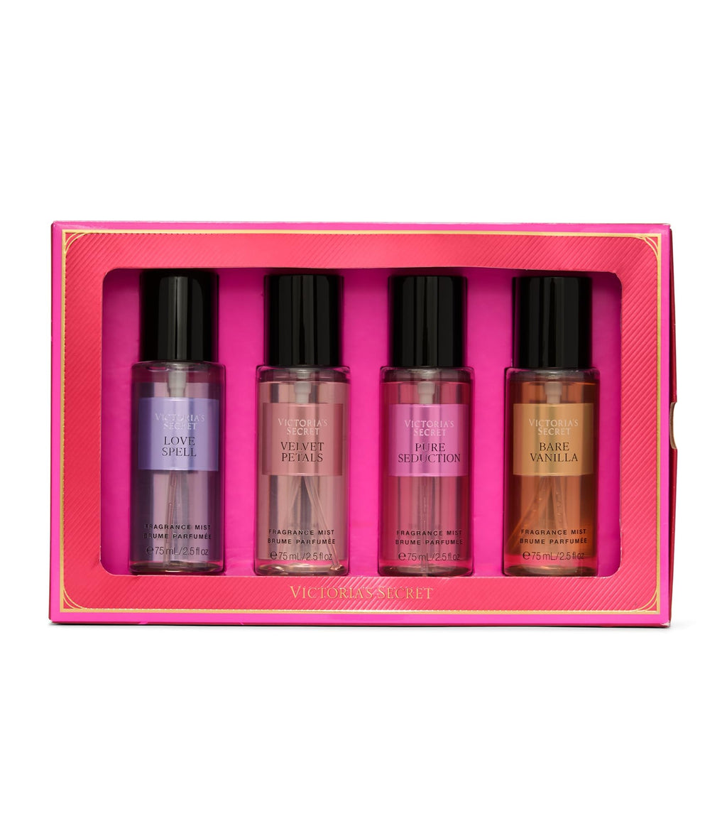 Victoria's Secret Fragrance Mist Collection – 4-Piece Mini Gift Set for Women