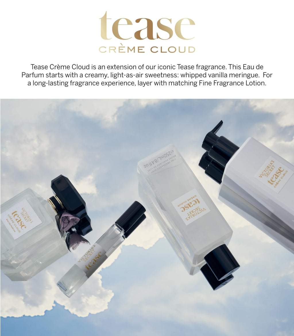 Victoria's Secret Tease Crème Cloud EDP – Vanilla Meringue, Santal Flower, Sheer Amber (1.7 oz)