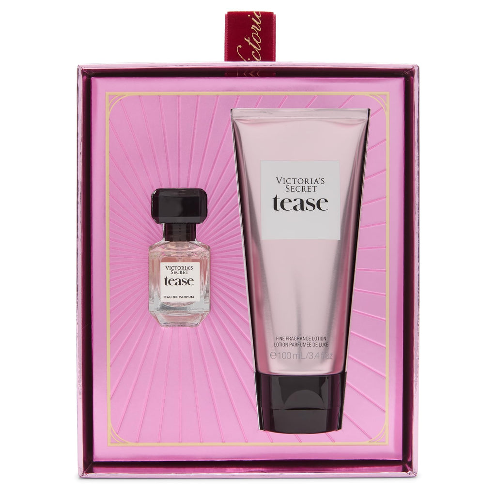 Victoria's Secret Tease Mini Fragrance Duo Gift Set – EDP & Travel Lotion (TSA-Friendly)