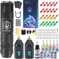 Vidattx POSEIDON Wireless Tattoo Kit – Pen-Style Machine with 2 Batteries & 20 Cartridges