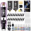 Vidattx POSEIDON Tattoo Kit — Tattoo Pen Kit with 2x 1400mAh Power Supplies & 11 Inks