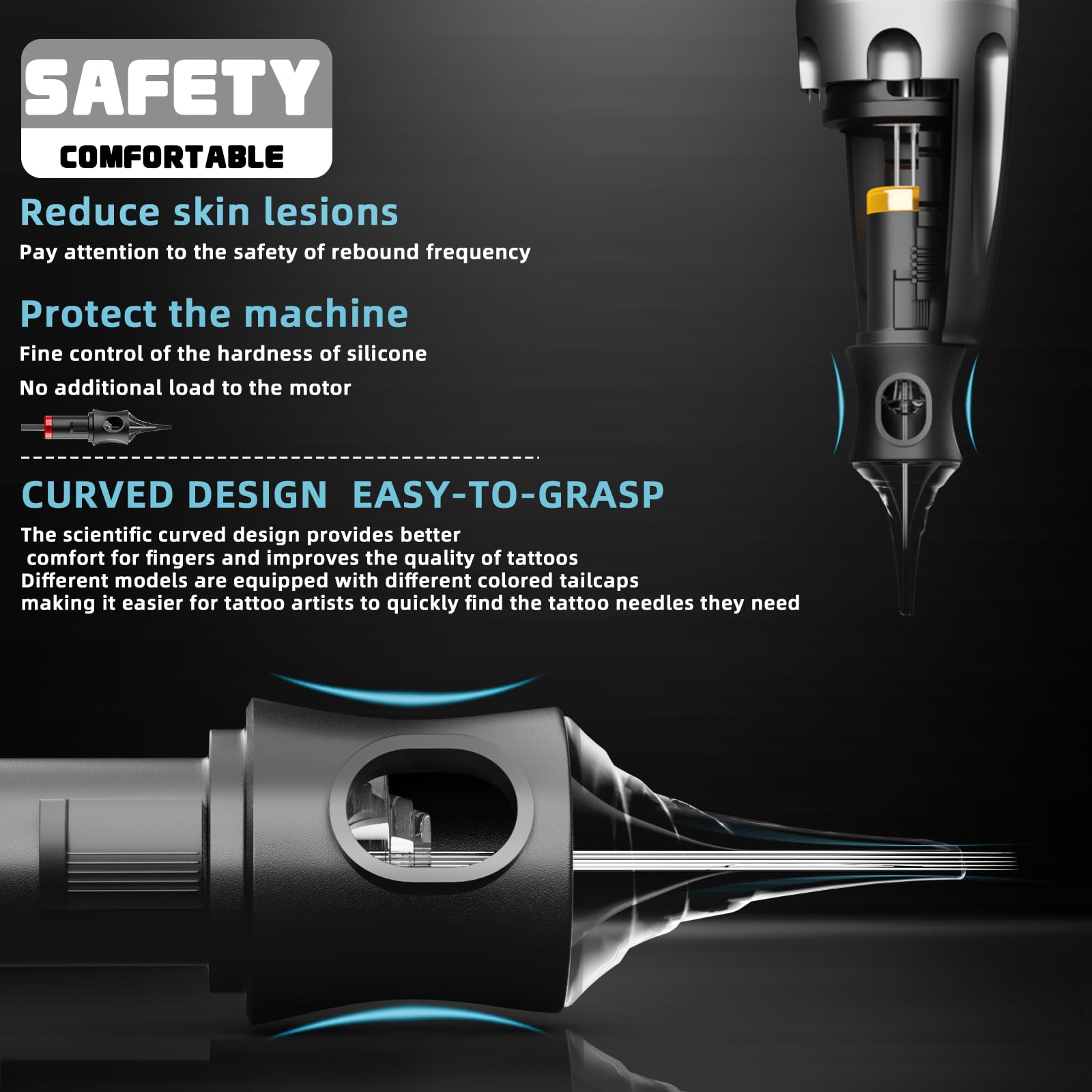 Vidattx Poseidon Tattoo Kit – Pen Style Machine, 2x1500mAh Batteries, 20 Cartridges, 11 Inks