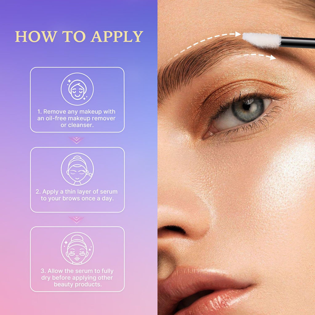 VieBeauti Eyebrow Growth Serum – Naturally Grow Longer, Fuller Brows (3 mL)