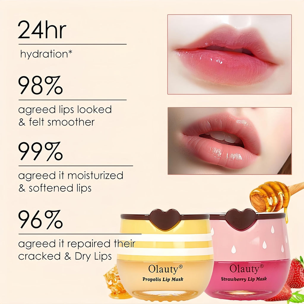 Vienflona 6-Piece Bee Lip Balm Honey Pot Gift Set – Overnight Moisturising Lip Mask with Sticks
