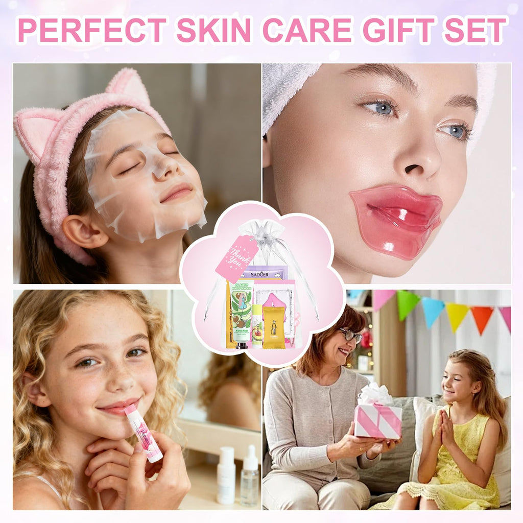 Vienflona 110PCS Spa Party Favors for Girls – Sleepover Gifts with Masks, Hand Cream, Lip Balm