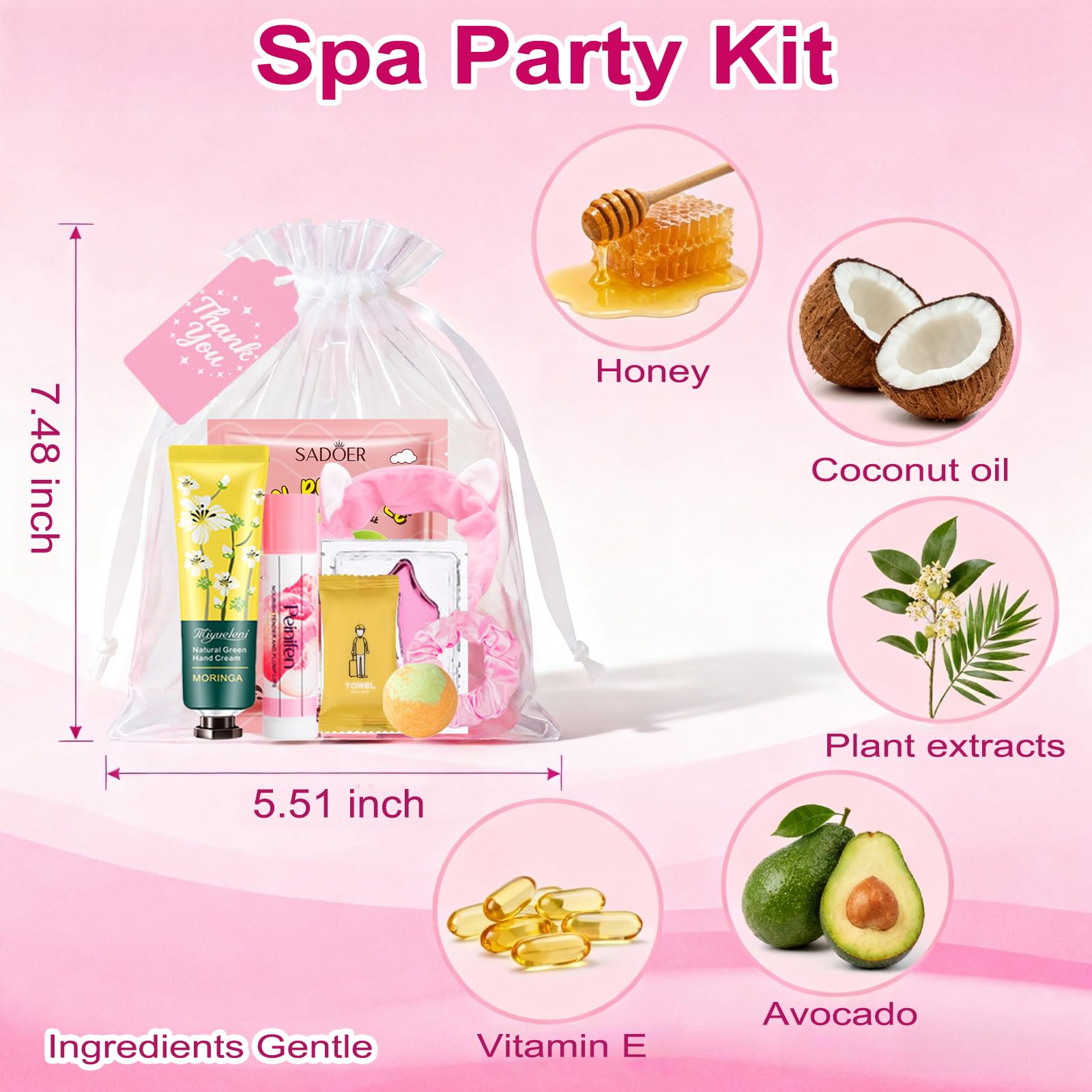 Vienflona 110PCS Spa Party Favors for Girls – Sleepover Gifts with Masks, Hand Cream, Lip Balm