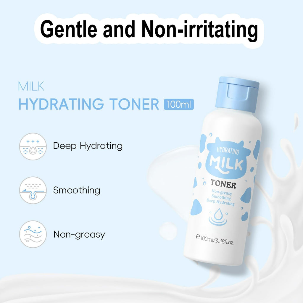 Vienflona Milk Skincare Set for Kids & Teens – 12-in-1 Gentle Hydration