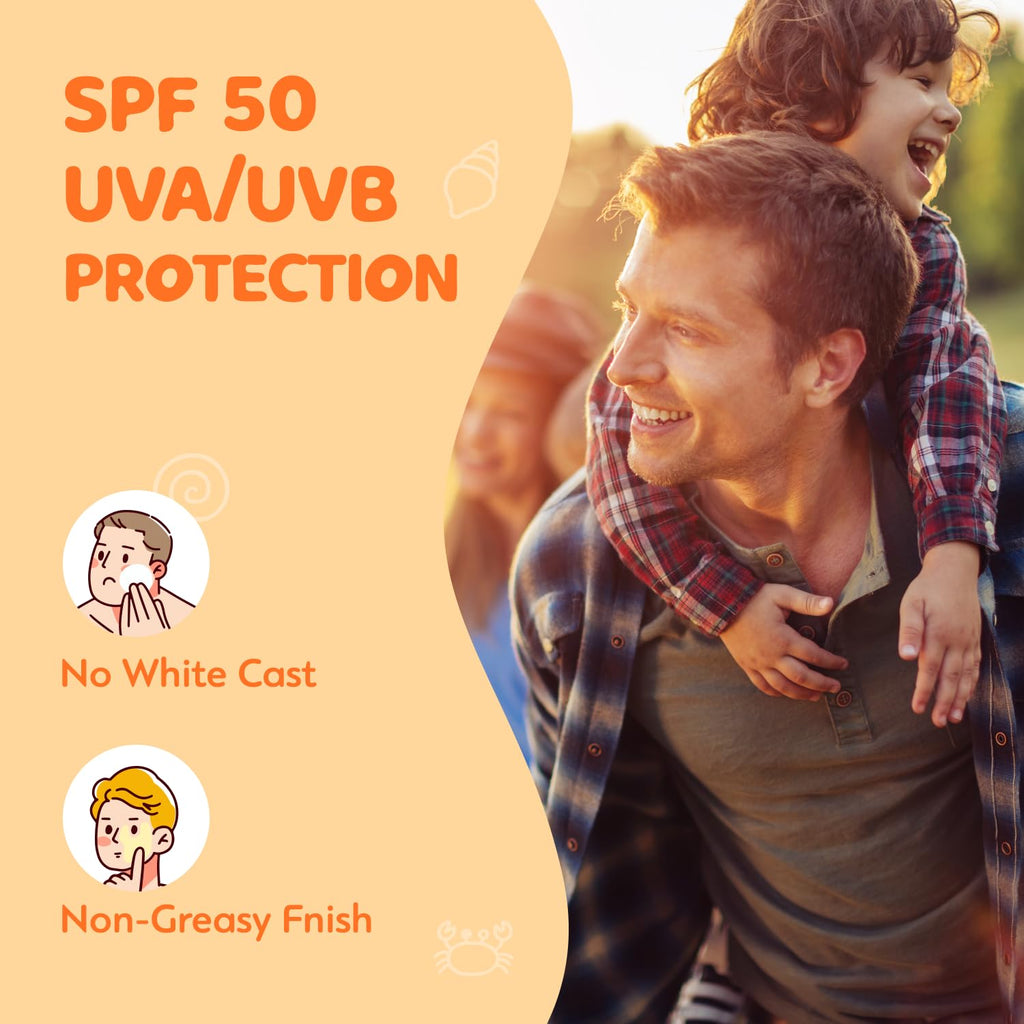 Vigority Beef Tallow Sunscreen for Kids SPF 50 – Mineral Zinc Oxide Sunblock, Tear-Free & Water-Resistant