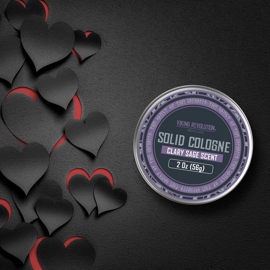 Viking Revolution Clary Sage Solid Cologne for Men – 2 oz Travel Balm