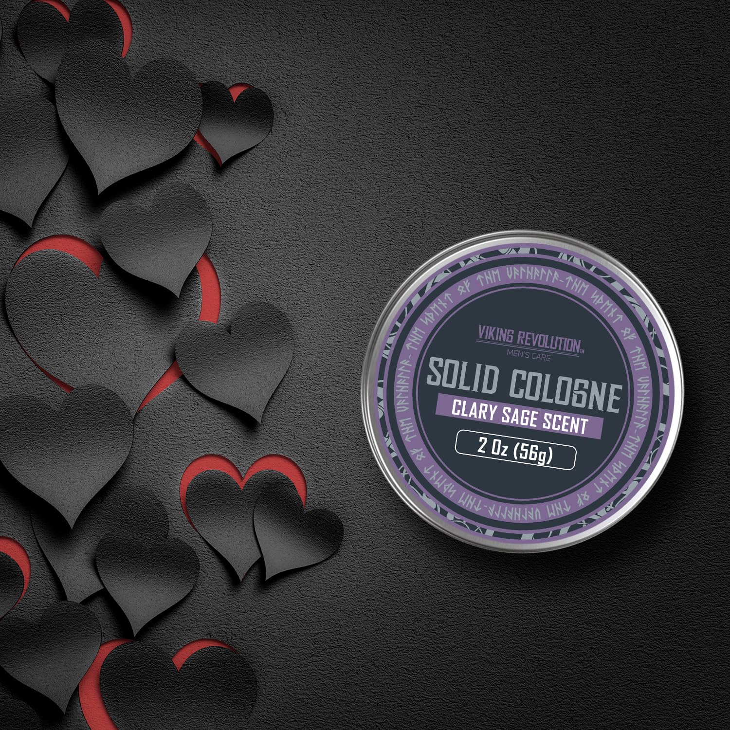 Viking Revolution Clary Sage Solid Cologne for Men – 2 oz Travel Balm