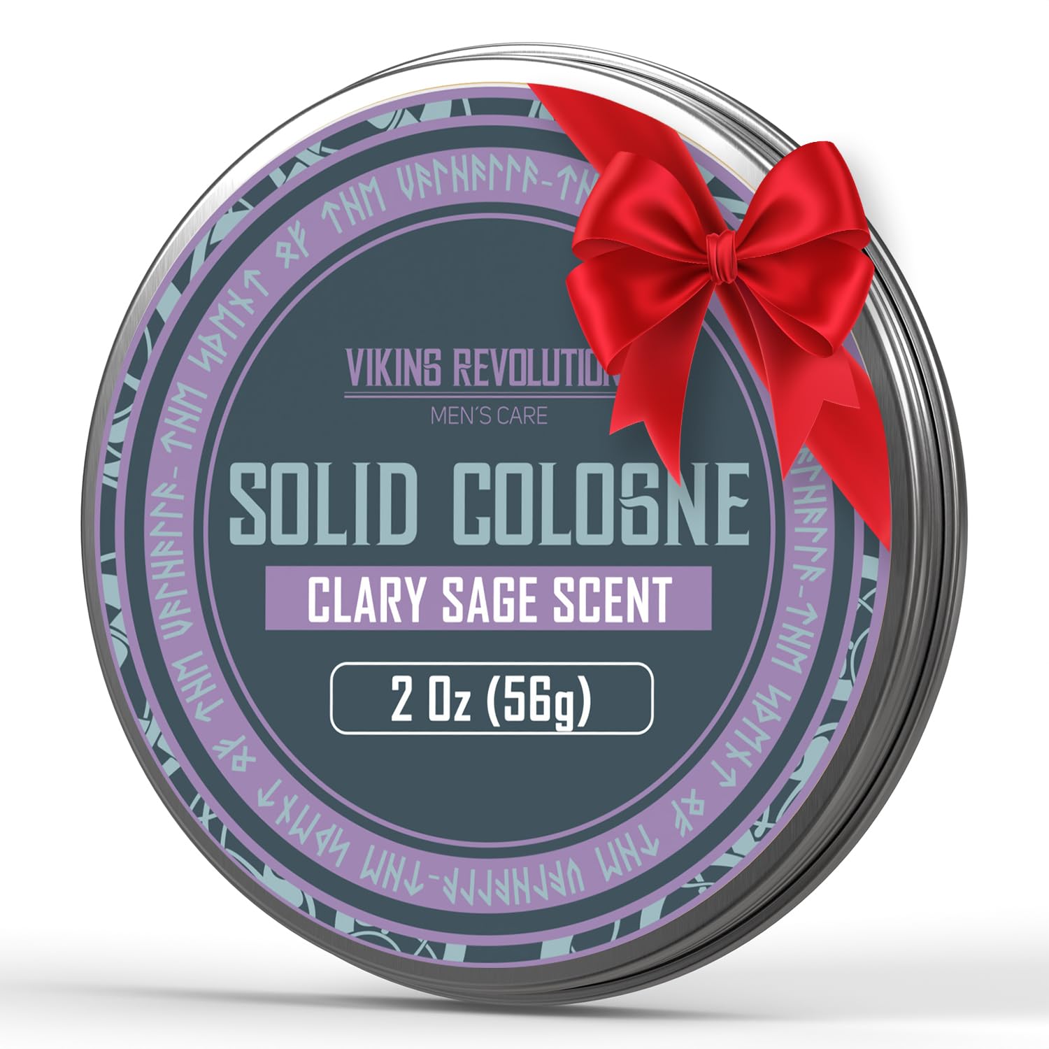 Viking Revolution Clary Sage Solid Cologne for Men – 2 oz Travel Balm
