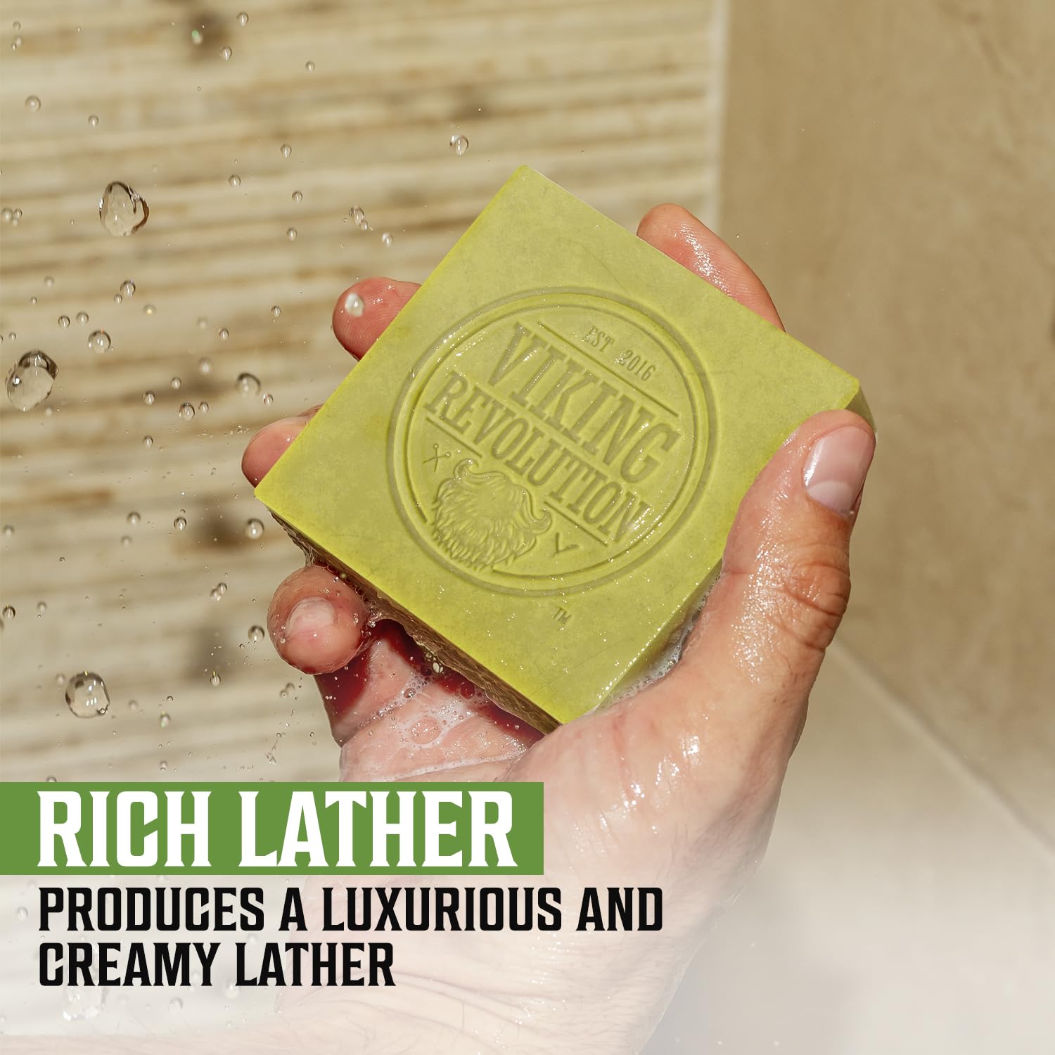 Viking Revolution Bergamot Soap for Men – 2 Pack with Essential Oils
