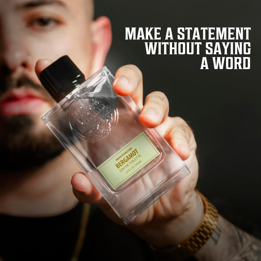 Viking Revolution Bergamot Cologne for Men — Long-Lasting Citrus with Bergamot, Jasmine & Patchouli