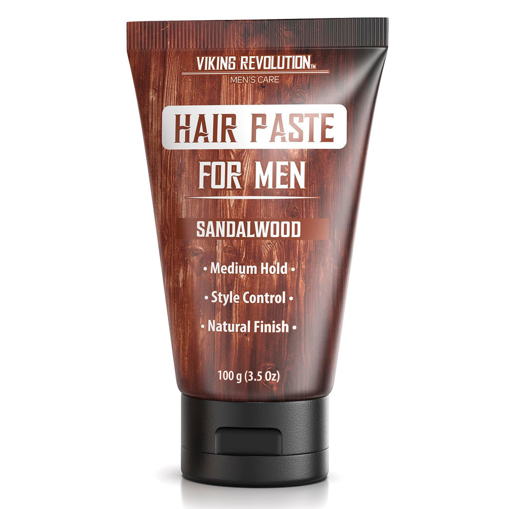 Viking Revolution Hair Paste for Men – Sandalwood, Medium Hold, Matte Finish