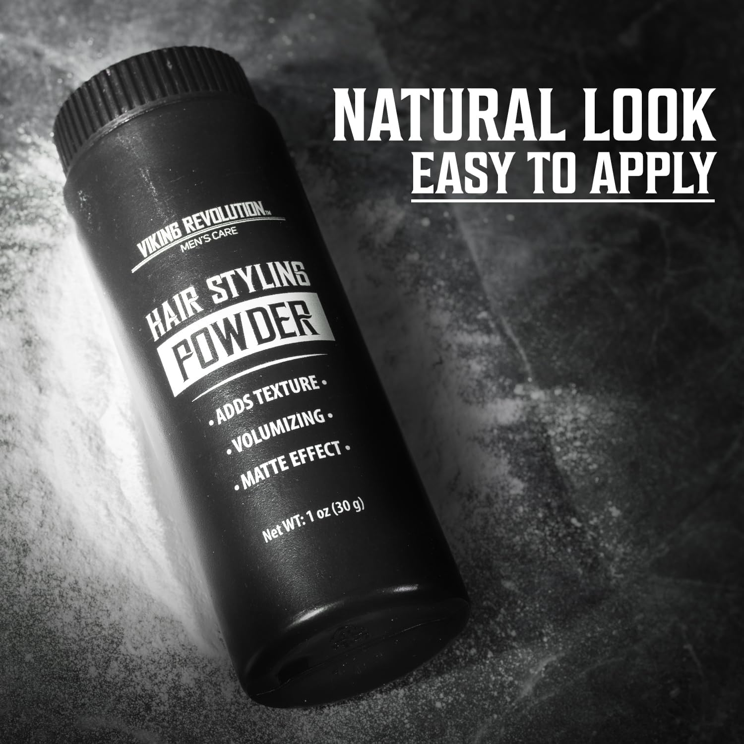Viking Revolution Hair Styling Powder for Men – Matte Finish, Texture & Volume | 1 oz