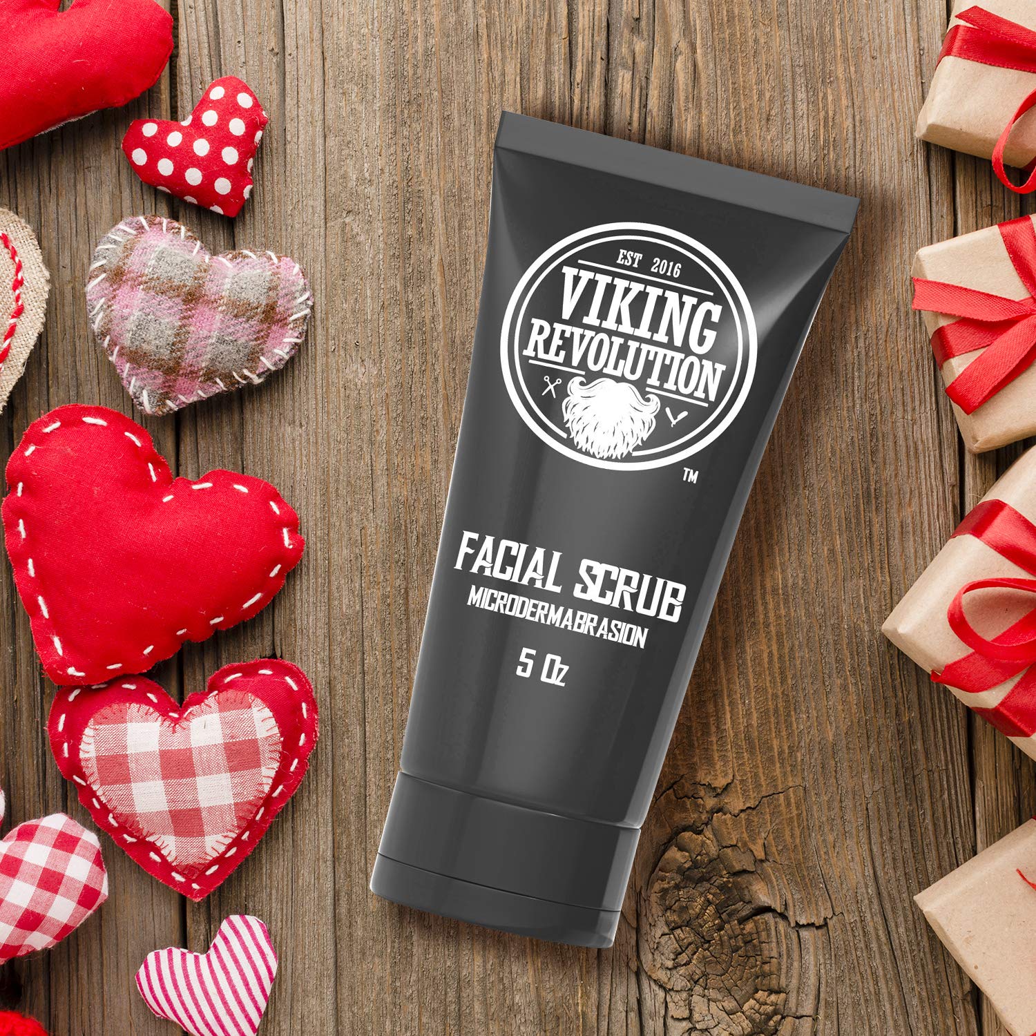 Viking Revolution Microdermabrasion Face Scrub for Men – Exfoliating Cleanser & Pre-Shave