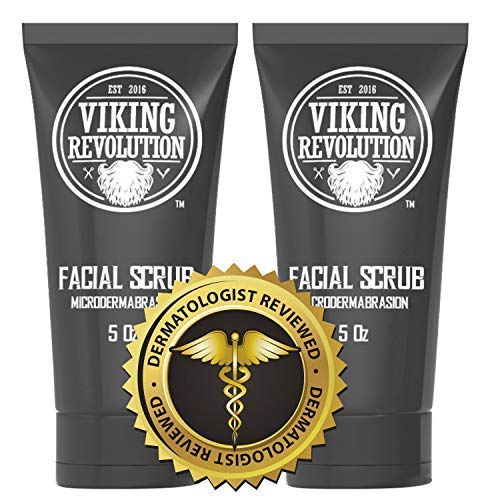 Viking Revolution Microdermabrasion Face Scrub for Men – Deep Clean & Exfoliation (2 Pack)