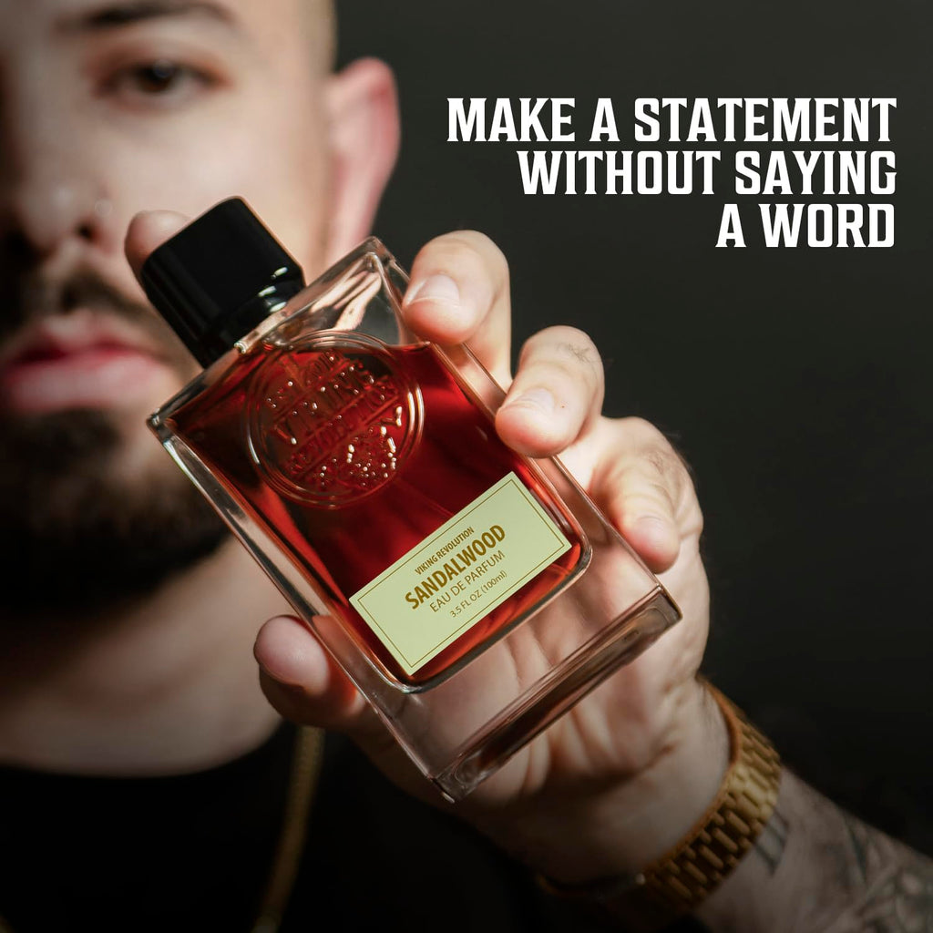 Viking Revolution Sandalwood Cologne for Men - Eau de Parfum with Cedar, Cypress & Vanilla | 3.5 Fl Oz