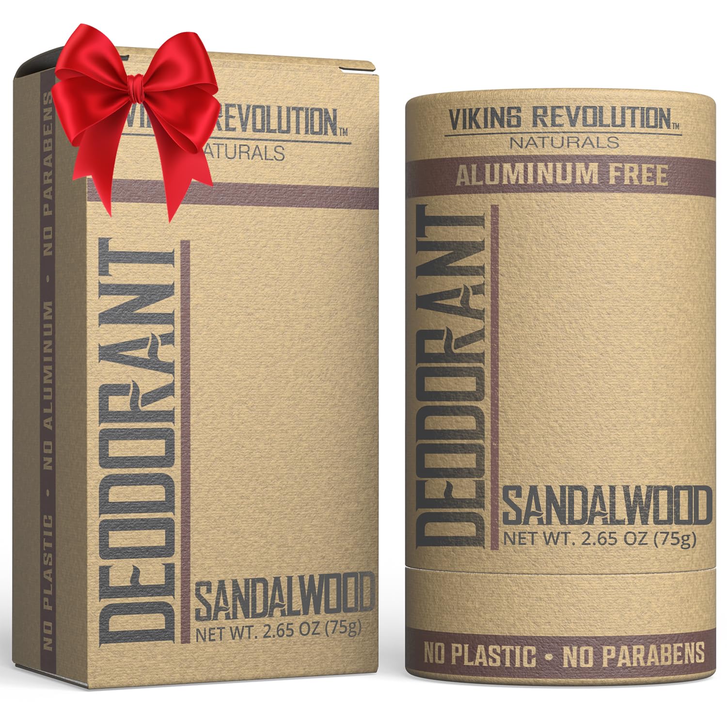 Viking Revolution Sandalwood Deodorant for Men – Aluminum Free, Shea Butter & Tapioca Starch (2.65oz)