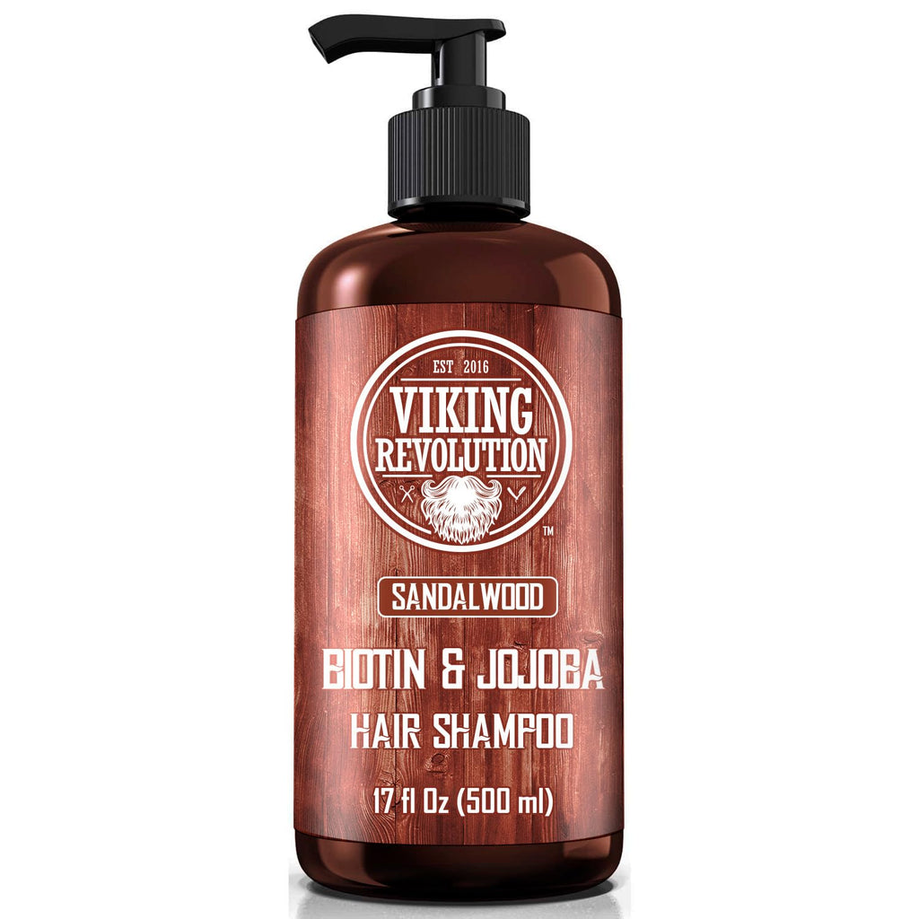 Viking Revolution Sandalwood Shampoo with Biotin & Jojoba Oil – 17 Oz