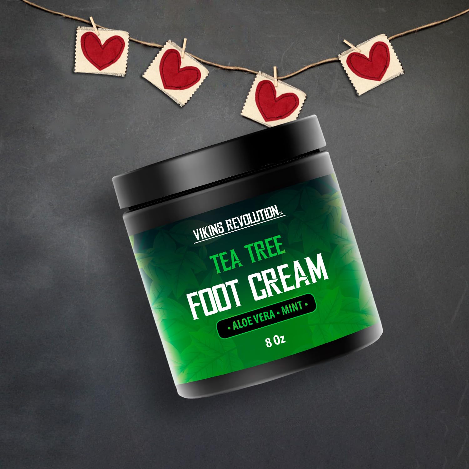 Viking Revolution Tea Tree Foot Cream for Dry Cracked Heels – Aloe Vera & Mint, 8oz