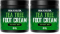 Viking Revolution Tea Tree Foot Cream for Dry Cracked Heels – 8oz Pack of 2
