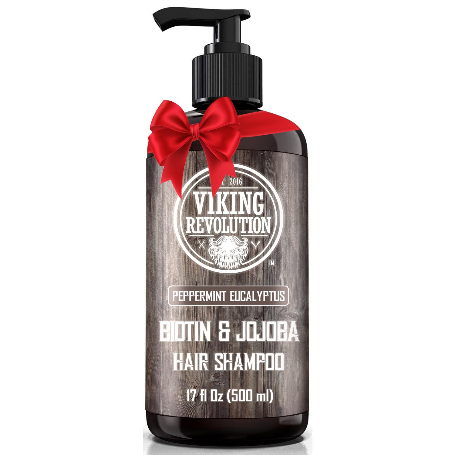 Viking Revolution Biotin Mens Shampoo – Eucalyptus & Peppermint with Jojoba & Mint Oil | 17 oz