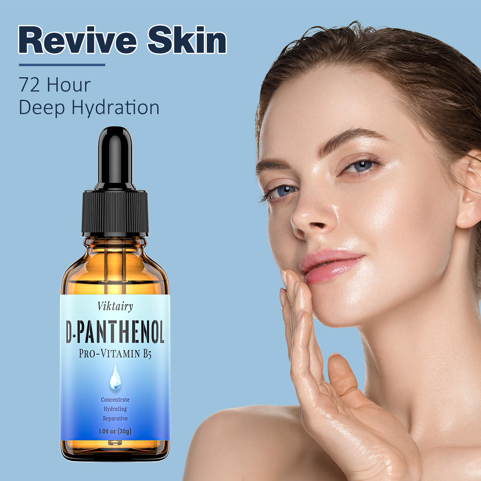 Viktairy D-Panthenol Liquid | Pro-Vitamin B5 for Skin, Hair & Nails | Cosmetic Grade