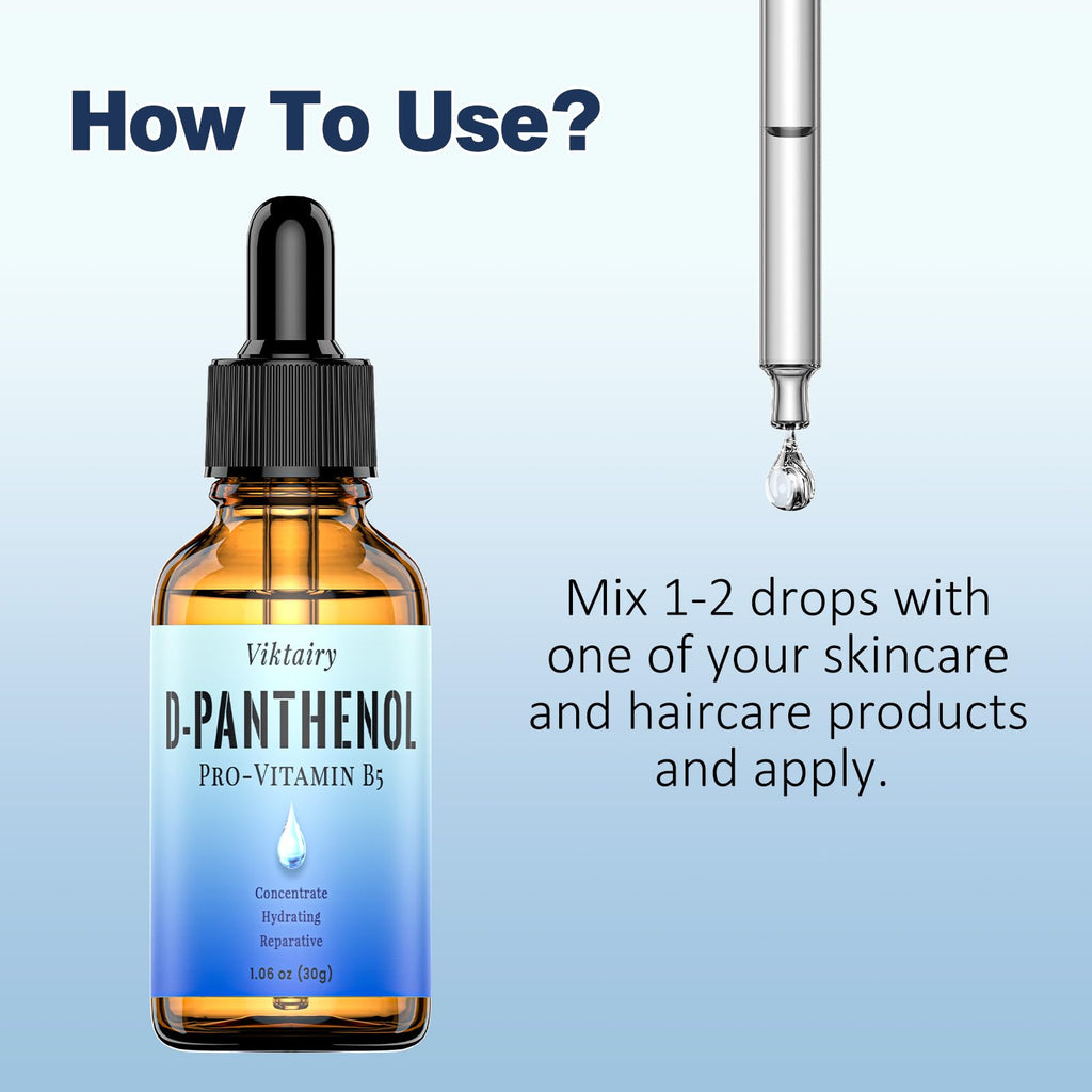 Viktairy D-Panthenol Liquid | Pro-Vitamin B5 for Skin, Hair & Nails | Cosmetic Grade
