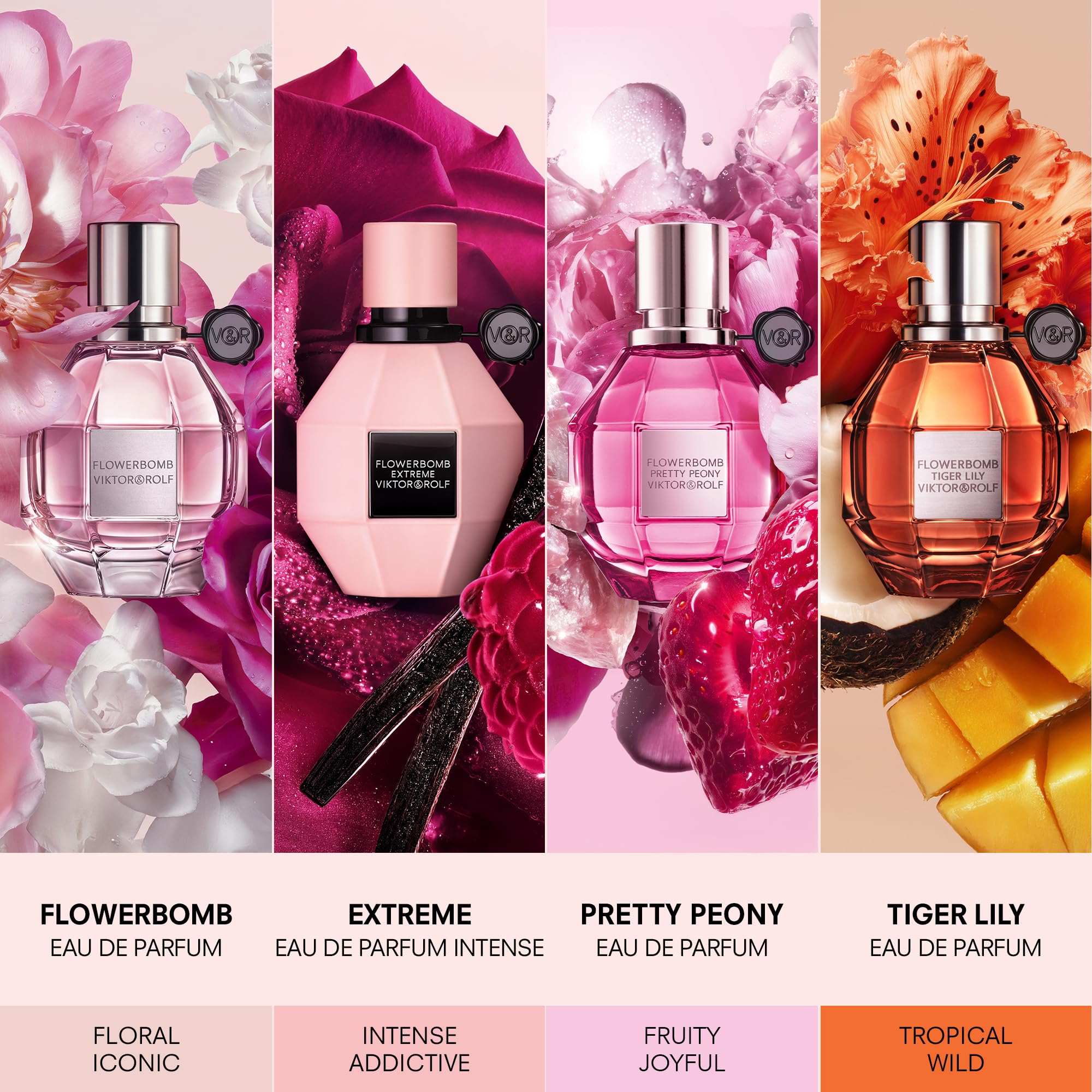 Viktor&Rolf Flowerbomb Pretty Peony – Travel-Size Floral & Fruity Perfume for Women – 0.3 Fl Oz