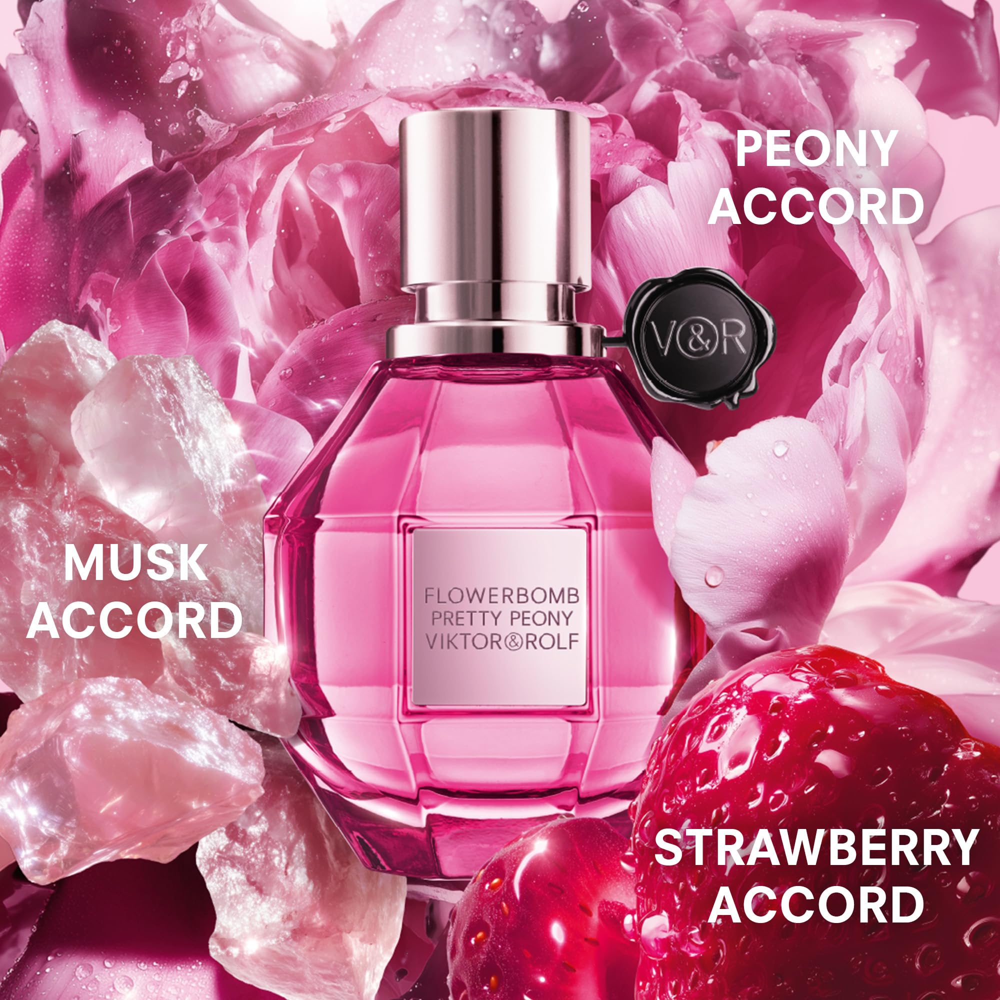 Viktor&Rolf Flowerbomb Pretty Peony – Travel-Size Floral & Fruity Perfume for Women – 0.3 Fl Oz