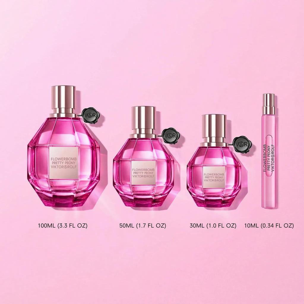 Viktor&Rolf Flowerbomb Pretty Peony – Travel-Size Floral & Fruity Perfume for Women – 0.3 Fl Oz