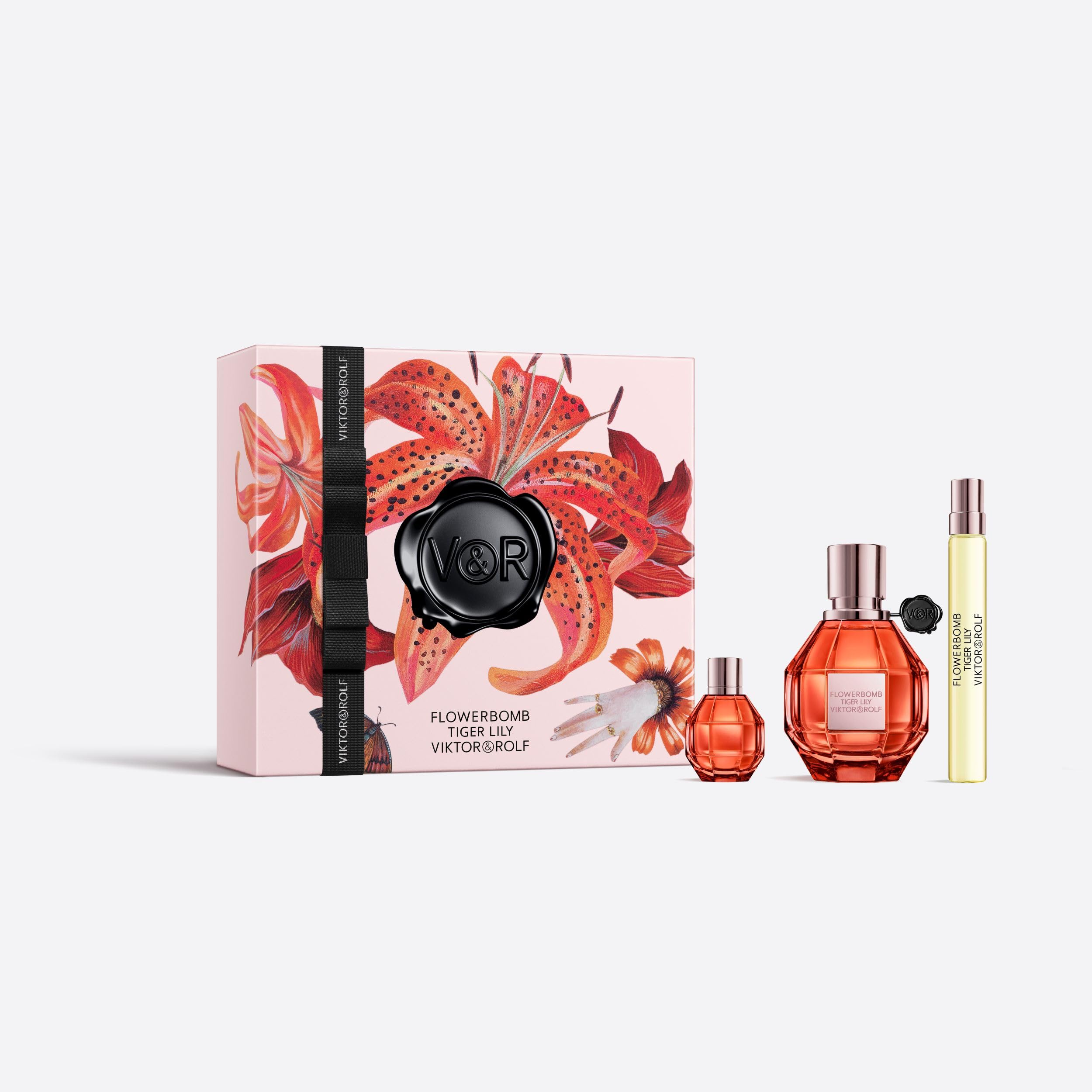 Viktor&Rolf Flowerbomb Tiger Lily Mother's Day Luxury Perfume Set – 1.7 fl oz, 0.3 fl oz & 0.2 fl oz