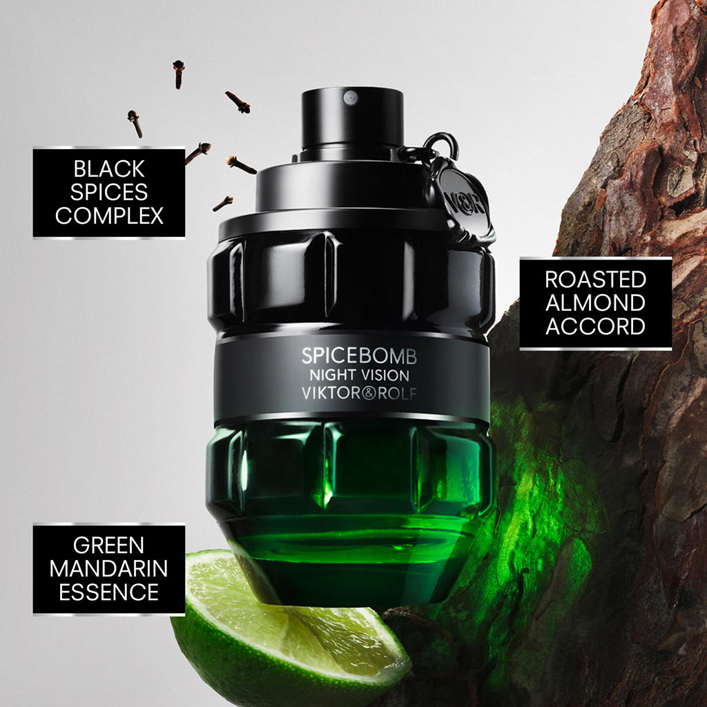 Viktor&Rolf Spicebomb Night Vision 2-Piece Set – EDP 3 oz + EDT 0.68 oz – Woody & Spicy