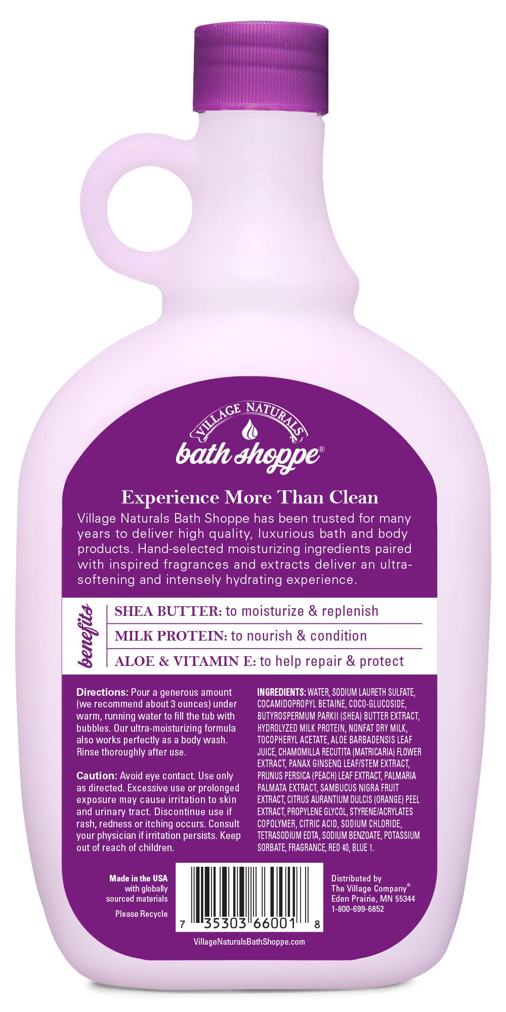 Village Naturals Bath Shoppe Lavender Chamomile Milk Bath – Hydrates Skin with Shea Butter & Vitamin E (2 × 28 oz)