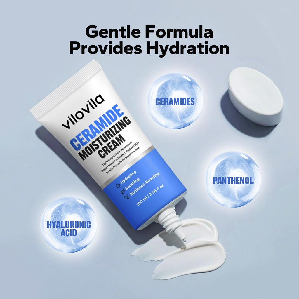 ViloVila Ceramide Facial Moisturizing Cream – Lightweight Hydration for Sensitive Skin
