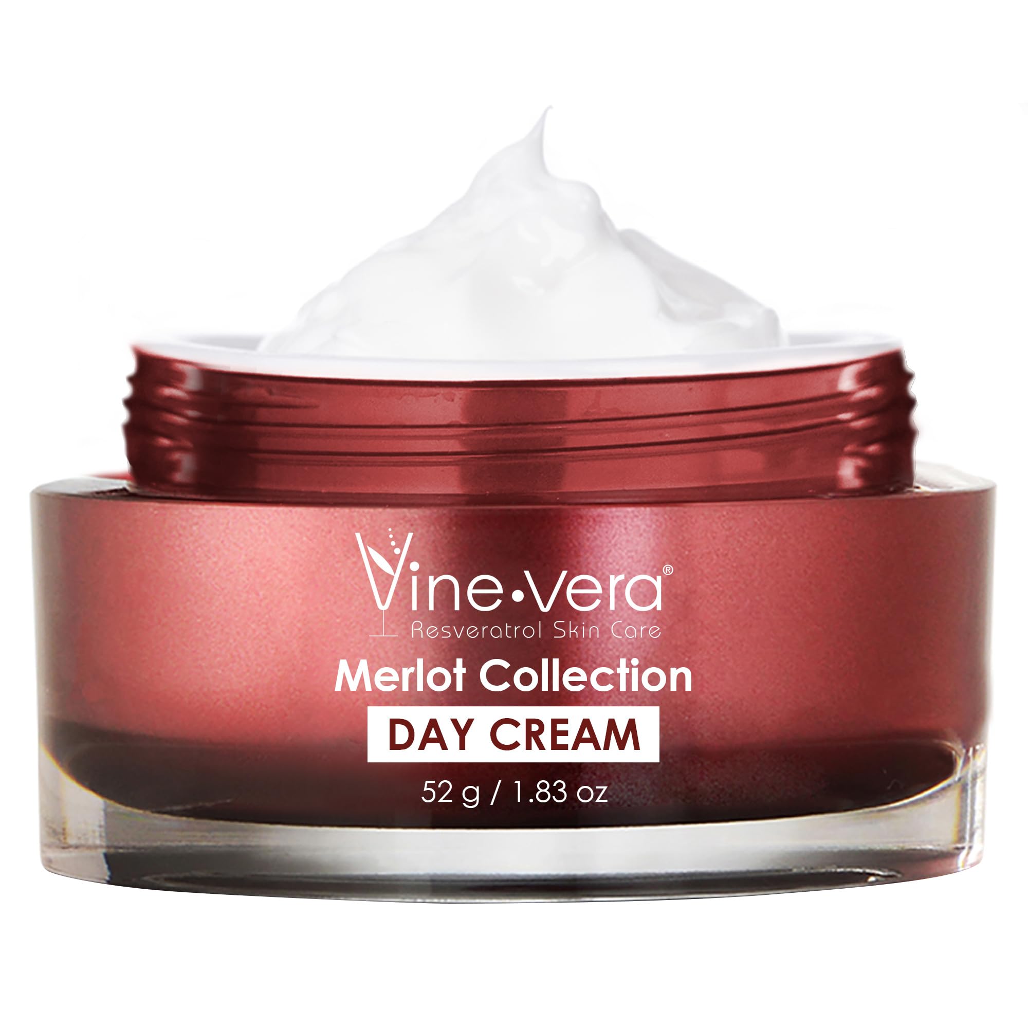 Vine Vera Merlot Day Cream – Resveratrol Anti-Aging Moisturizer (1.83 oz)