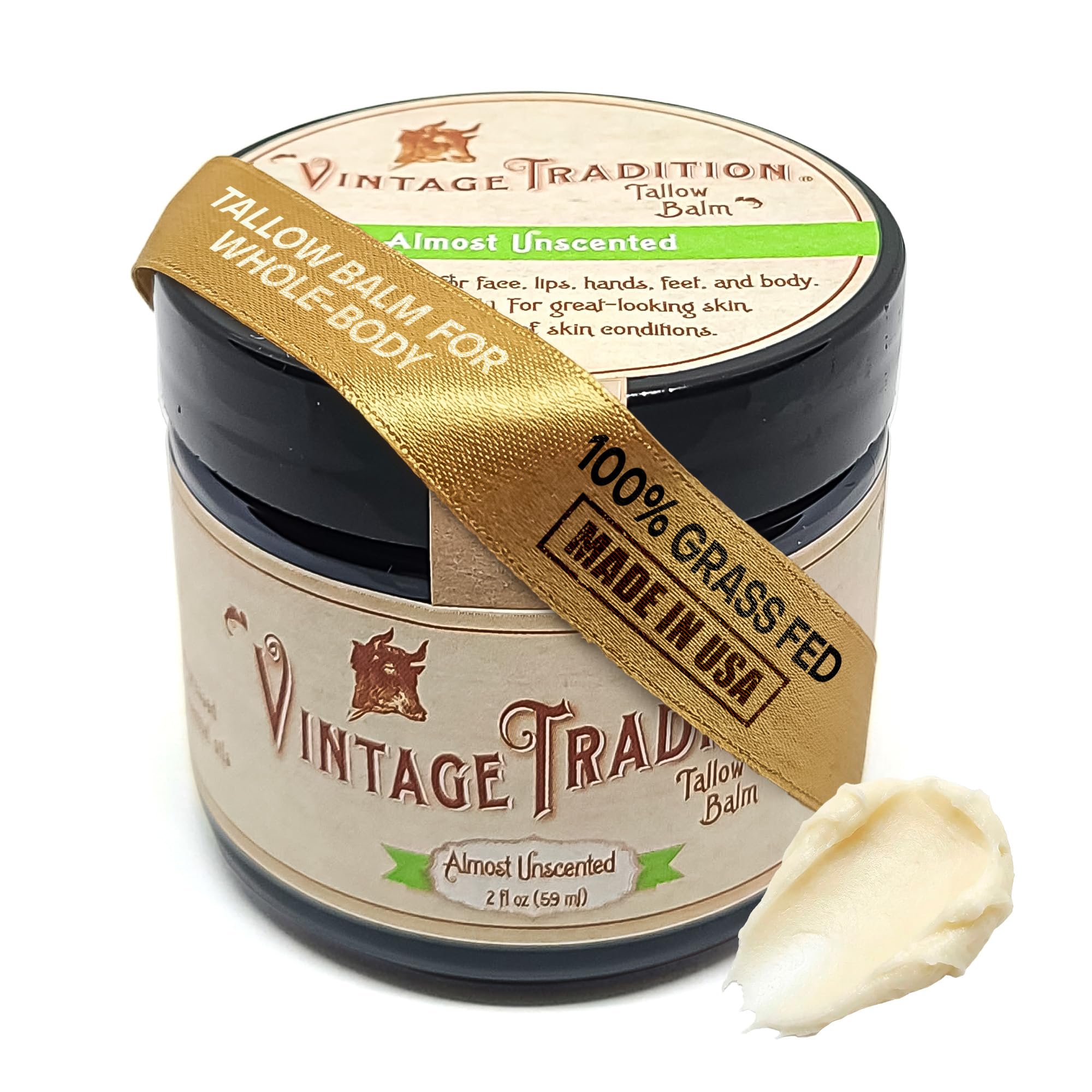 Vintage Tradition Beef Tallow Balm — All-Purpose Skin Care (2 fl oz)