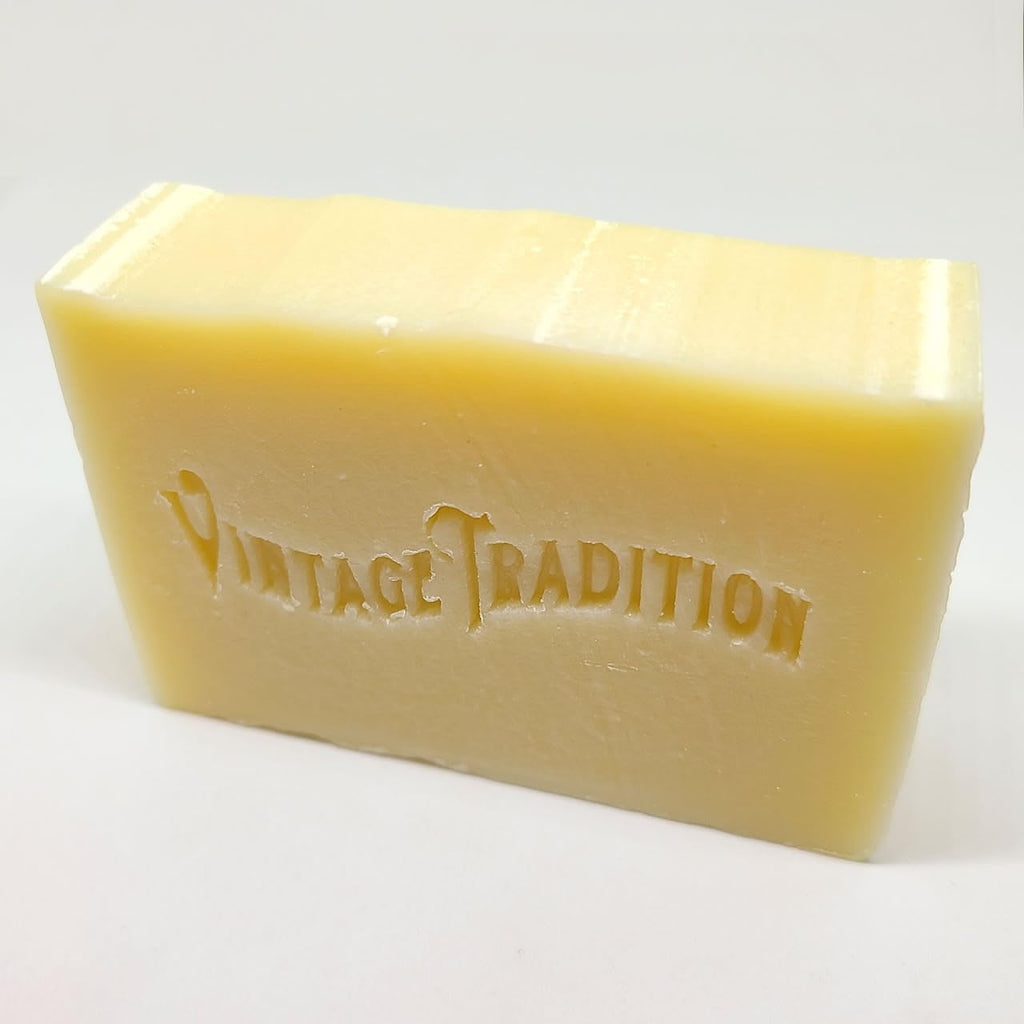 Vintage Tradition Unscented Tallow Balm Soap Bundle with White Ceramic Holder