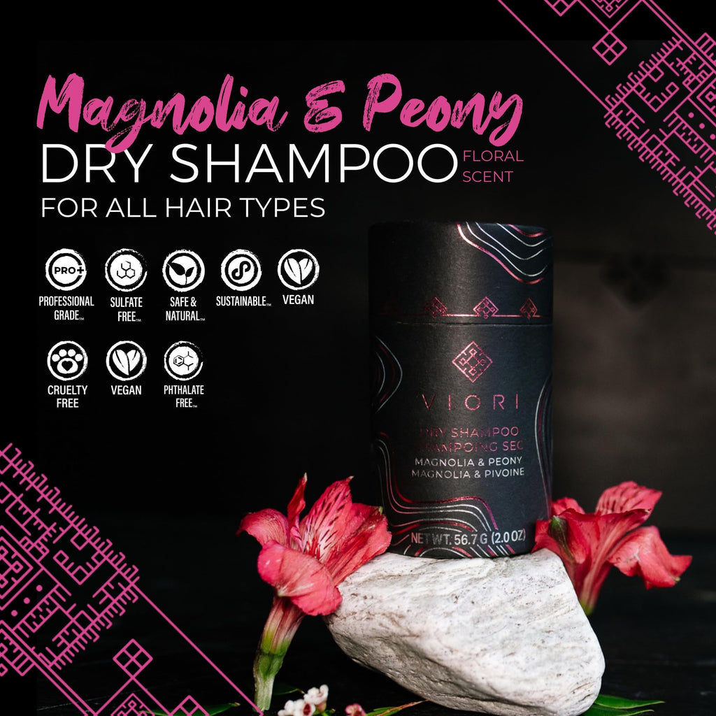 Viori Dry Shampoo Powder Magnolia & Peony – Quick Refresh, Volumizing & Odor Neutralizing